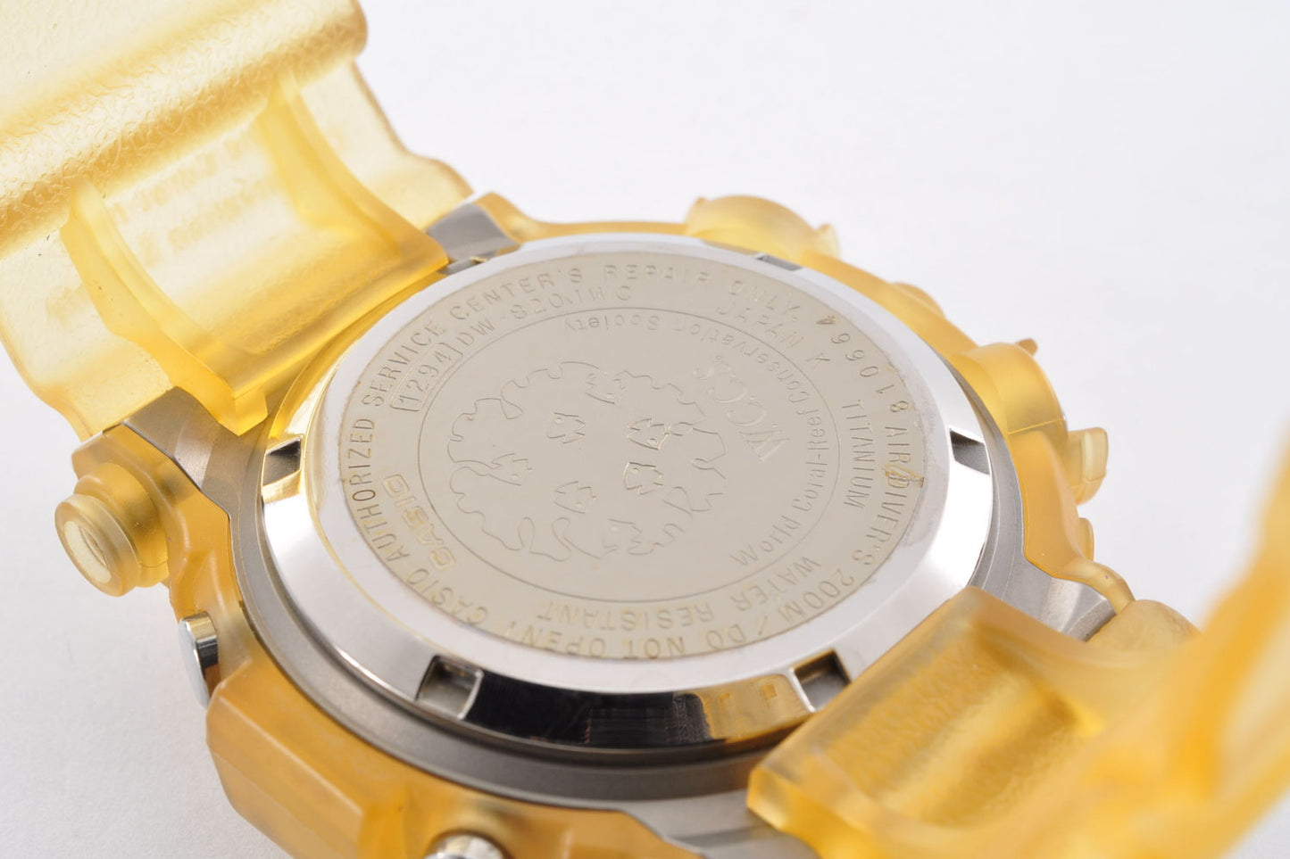 Casio G-Shock DW-8201WC-7T Frogman Yellow Titanium Digital Watch 1294 Used From Japan