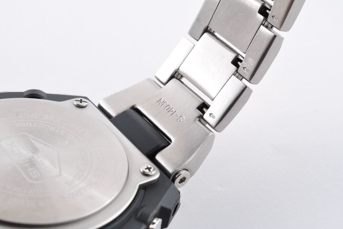 Casio G-SHOCK GST-W110D-7AJF Silver Stainless Steel Solar Digital Analog Watch 5444 Used From Japan