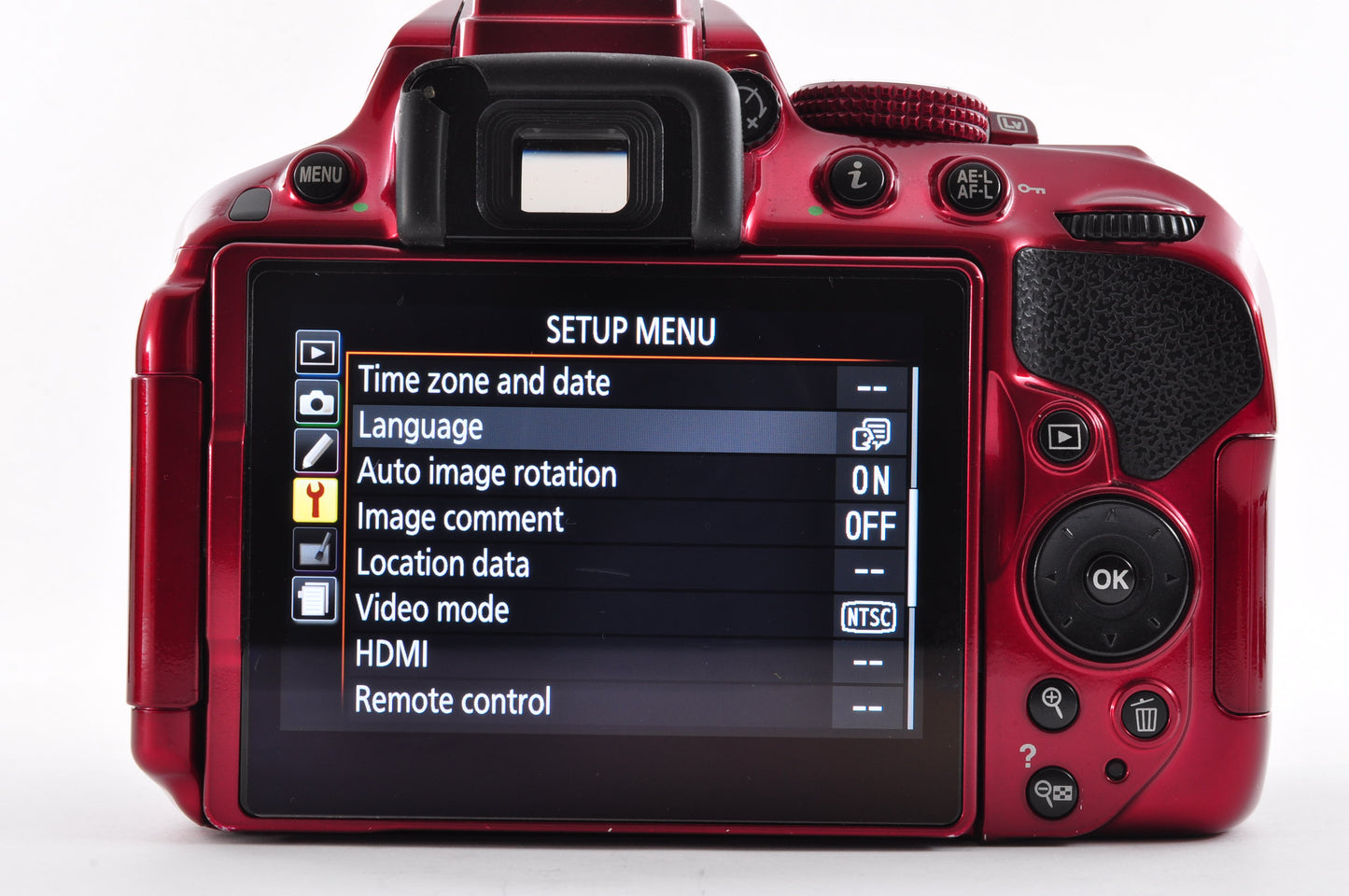 Nikon D5300 Red Shutter count 7653 24.2MP Digital SLR  Body Only From Japan #2082806
