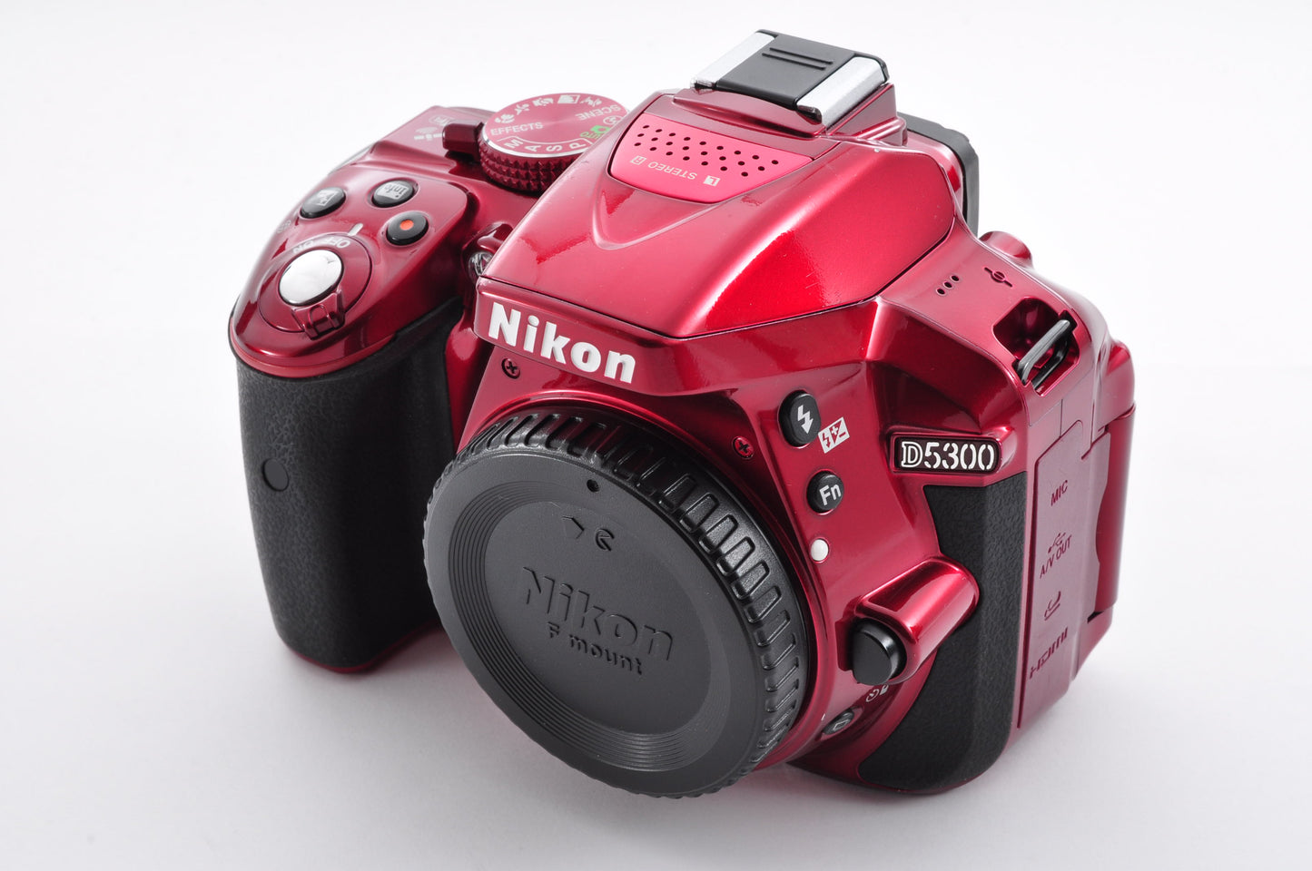 Nikon D5300 Red Shutter count 7653 24.2MP Digital SLR  Body Only From Japan #2082806