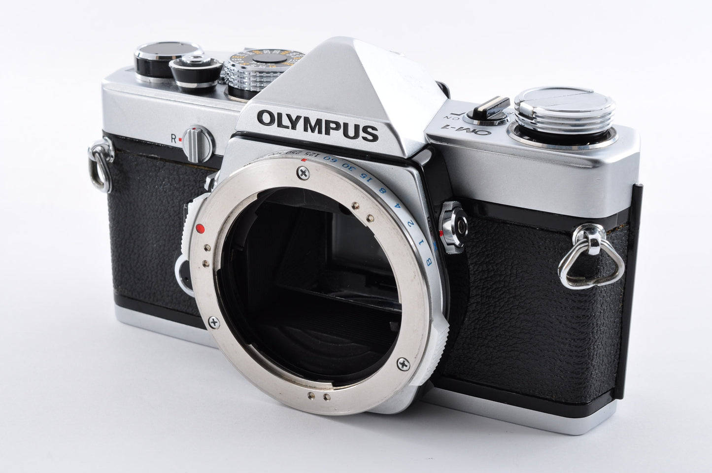 OLYMPUS OM-1 Silver Maintained Meter Works 35mm SLR Film Camera From Japan #416359