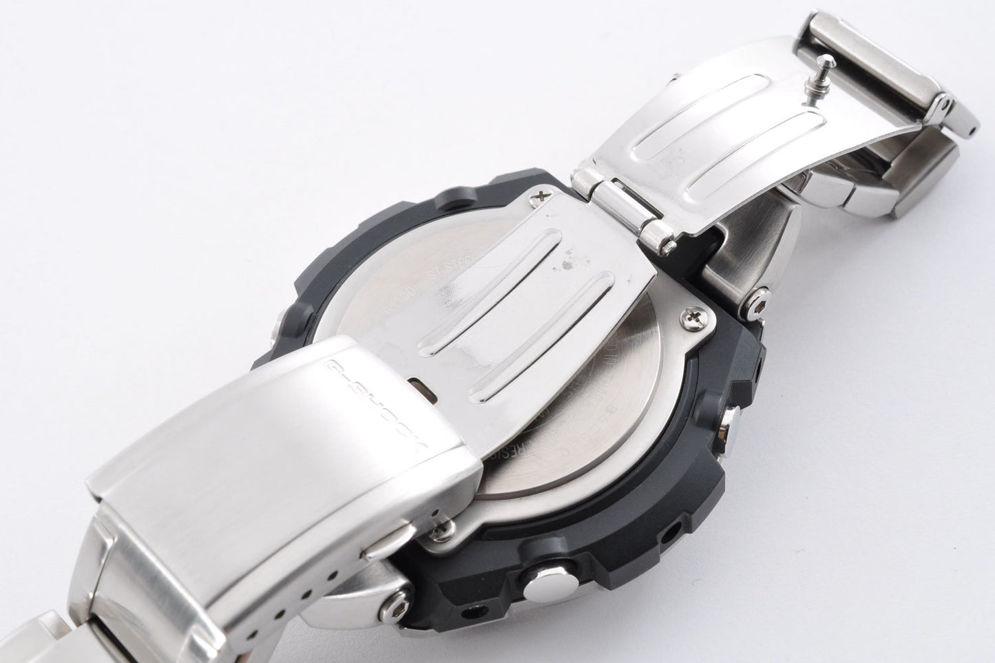 Casio G-SHOCK GST-W110D-7AJF Silver Stainless Steel Solar Digital Analog Watch 5444 Used From Japan