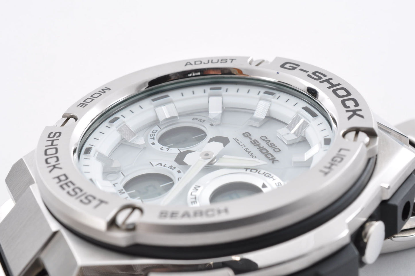 Casio G-SHOCK GST-W110D-7AJF Silver Stainless Steel Solar Digital Analog Watch 5444 Used From Japan