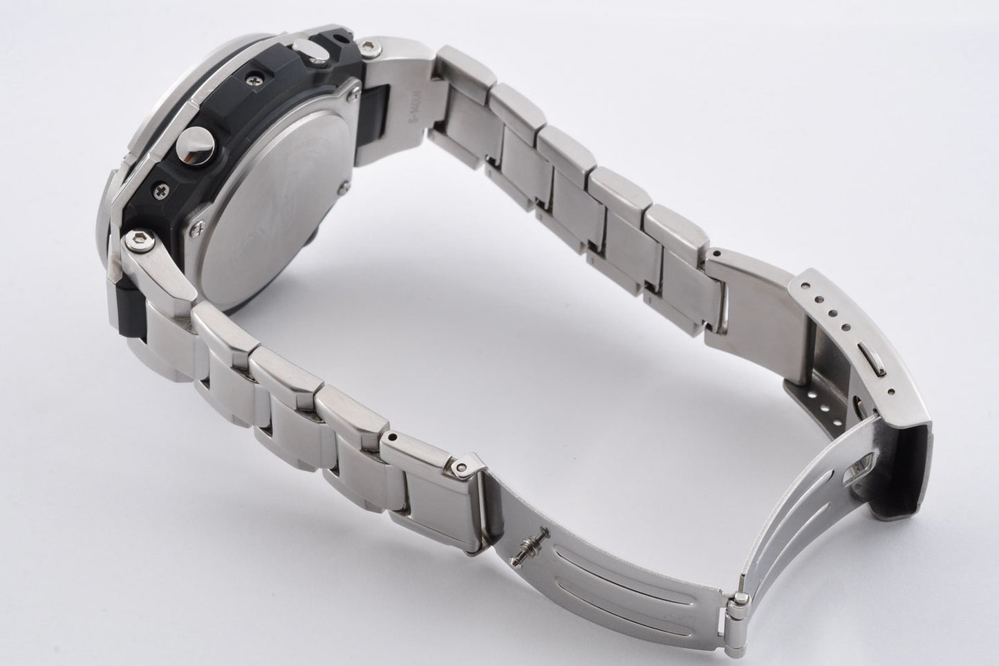 Casio G-SHOCK GST-W110D-7AJF Silver Stainless Steel Solar Digital Analog Watch 5444 Used From Japan