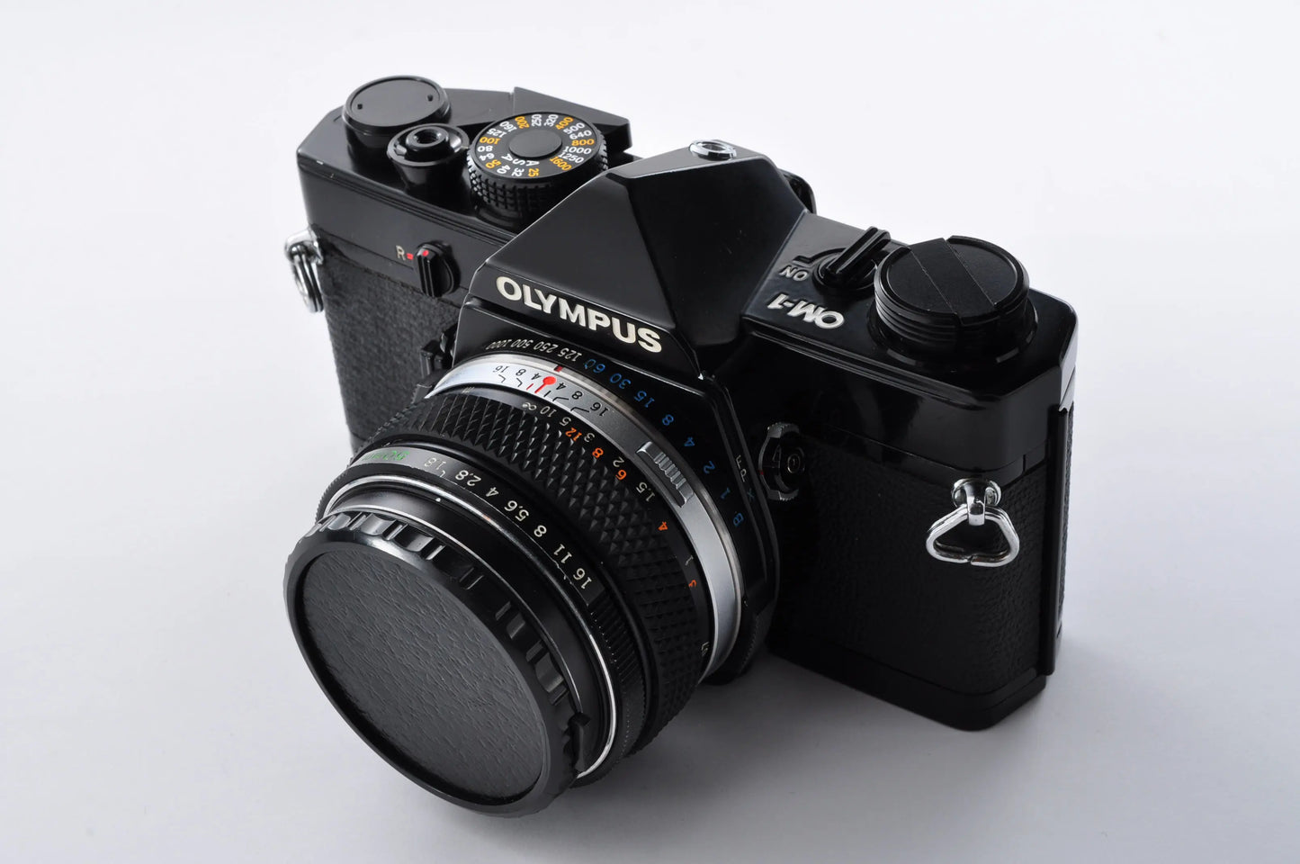 Olympus OM-1 Black 35mm SLR Film Camera F.ZUIKO AUTO-S 50mm F1.8 Near mint From Japan #804370