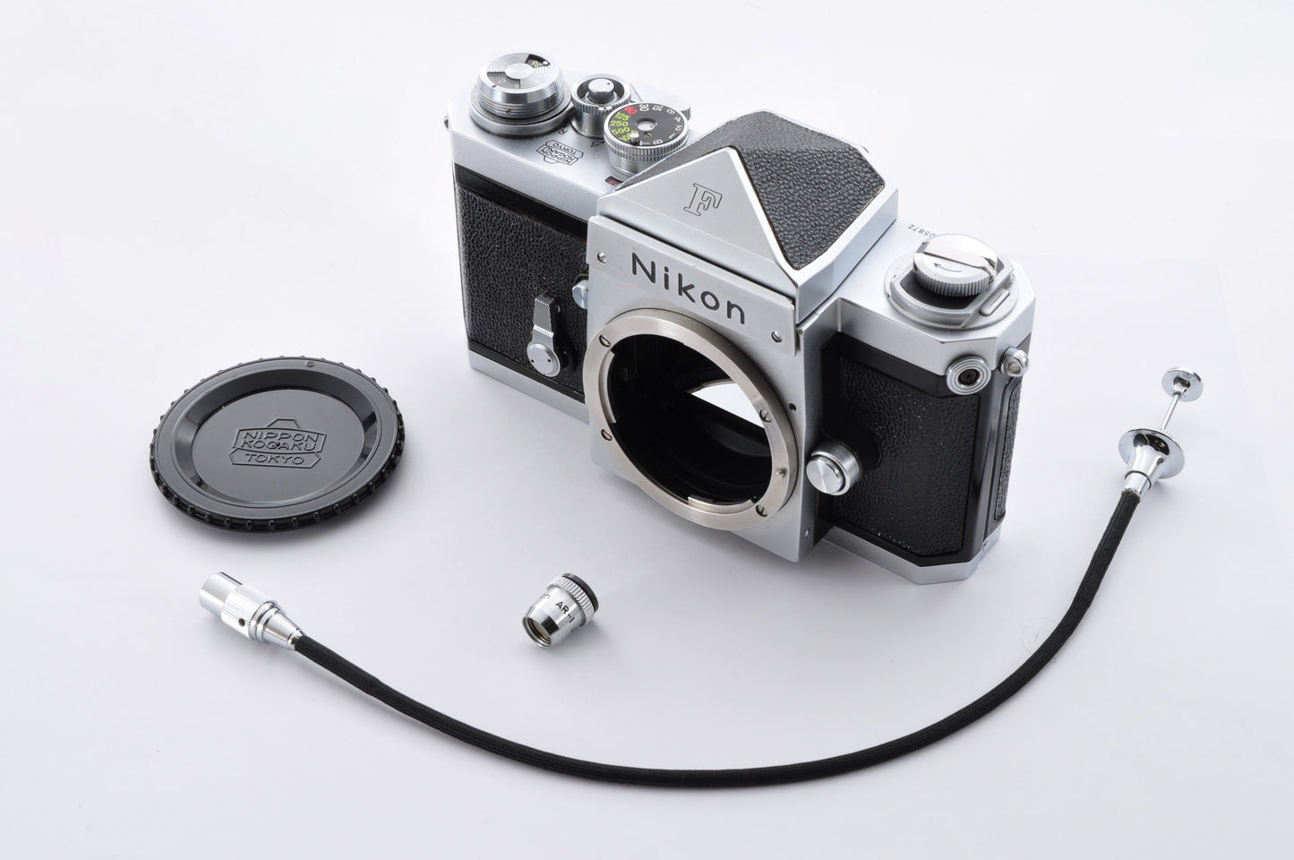 Nikon F Eye Level Silver S/N6405872 Early model Mt Fuji Mark 35mm SLR Film Camera From Japan